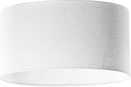 QAZQA Linnen lampenkap wit ovaal 35|23|18