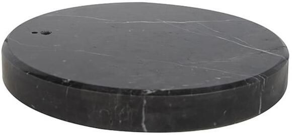 QAZQA Marmeren voet zwart rond voor booglamp XXL