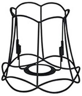 QAZQA Metalen lampenkap zwart 15|14 Granny Frame
