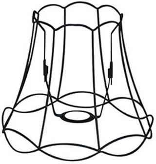 QAZQA Metalen lampenkap zwart 25|21 Granny Frame