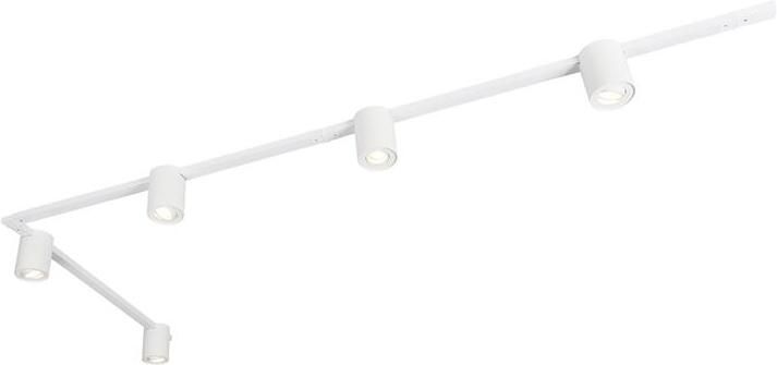 QAZQA Moderne railsysteem wit met 5 spots 1-fase Rondoo Up