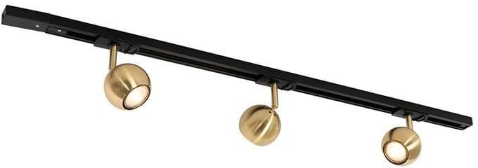 QAZQA Modern railsysteem met 3 spots goud 1-fase Iconic Gissi
