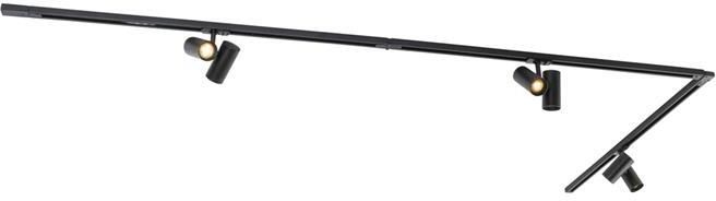 QAZQA Modern railsysteem met 3 spots zwart 1-fase Iconic Scopio