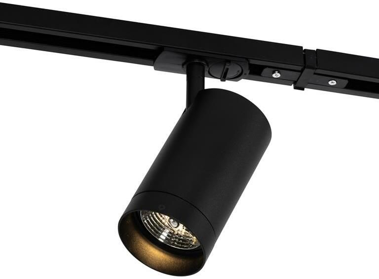 QAZQA Modern railsysteem met 5 spots zwart 1-fase GU10 70mm Iconic