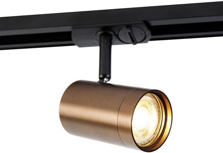 QAZQA Moderne 1-fase railspot donkerbrons Iconic Jeana