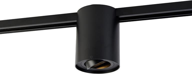 QAZQA Moderne 1-fase railspot zwart Iconic Rondoo Up