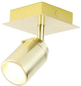 QAZQA Moderne badkamer spot messing vierkant IP44 Ducha