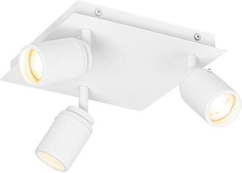 QAZQA Moderne badkamer spot wit vierkant 3-lichts IP44 Ducha