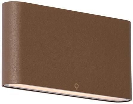 QAZQA Moderne buiten wandlamp roestbruin 17 5 cm incl. LED IP65