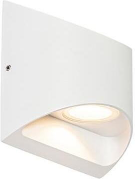 QAZQA Moderne buiten wandlamp wit incl. LED 2-lichts IP54 Mal