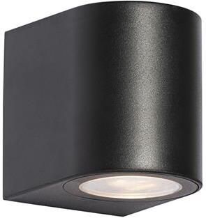 QAZQA Moderne buiten wandlamp zwart kunststof ovaal Baleno