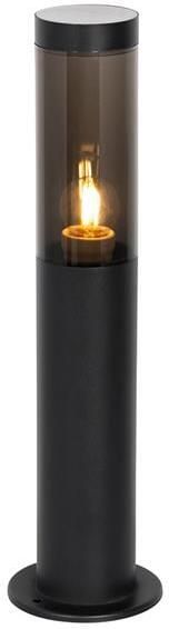 QAZQA Moderne buitenlamp paal zwart 45 cm IP44 Rox