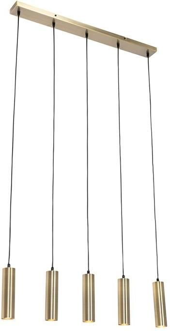 QAZQA Moderne hanglamp brons 5-lichts Jeana