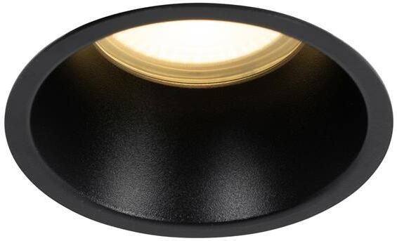 QAZQA Moderne inbouwspot zwart AR70 IP44 Dept