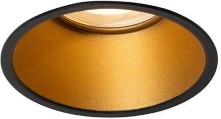 QAZQA Moderne inbouwspot zwart met goud GU10 50mm IP44 Dept