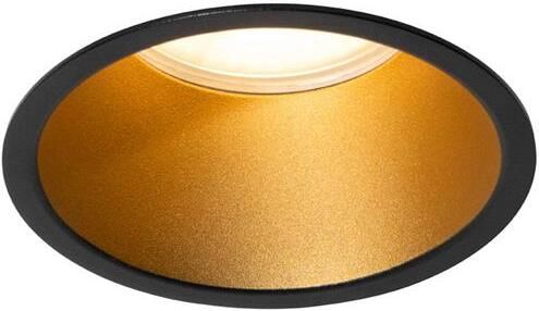 QAZQA Moderne inbouwspot zwart met goud GU10 70mm IP44 Dept