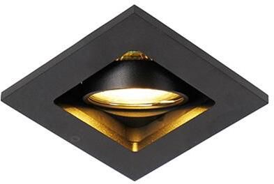 QAZQA Moderne inbouwspot zwart verstelbaar Qure