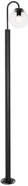 QAZQA Moderne lantaarn zwart met helder glas 200 cm IP44 Sfera