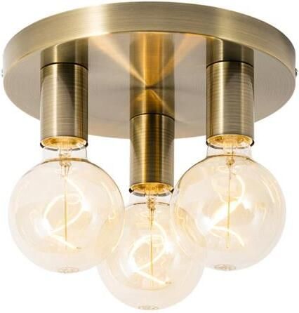 QAZQA Moderne plafondlamp brons rond Facil