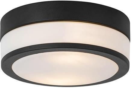 QAZQA Moderne plafondlamp zwart 23 cm IP44 Flavi