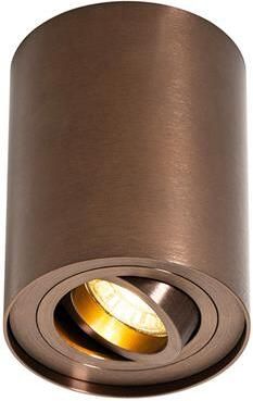 QAZQA Moderne plafondspot donkerbrons draai- en kantelbaar Rondoo