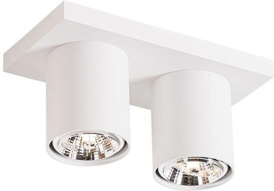 QAZQA Moderne plafondspot wit 2-lichts Tubo