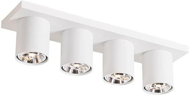 QAZQA Moderne plafondspot wit 4-lichts Tubo
