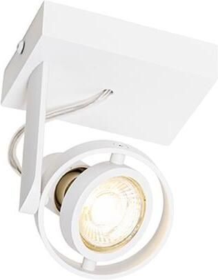 QAZQA Moderne plafondspot wit draai- en kantelbaar GU10 50mm Master