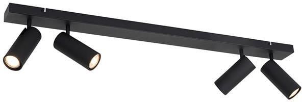 QAZQA Moderne plafondspot zwart 4-lichts verstelbaar Renna