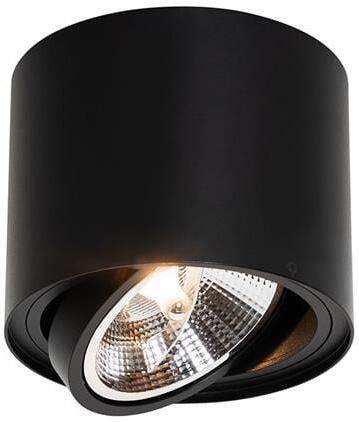 QAZQA Moderne plafondspot zwart draai- en kantelbaar AR111 Rondoo