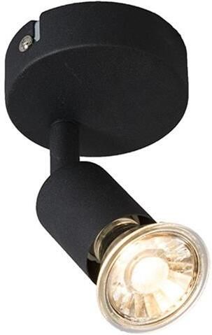 QAZQA Moderne plafondspot zwart kantelbaar Jeany