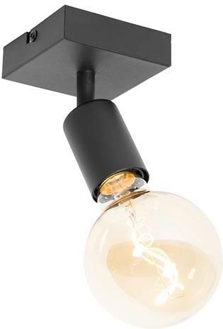 QAZQA Moderne plafondspot zwart vierkant Facil