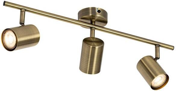 QAZQA Moderne spot brons kantelbaar 3-lichts Jeana