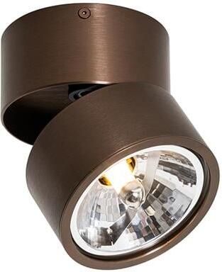 QAZQA Moderne spot donkerbrons rond verstelbaar Go Nine