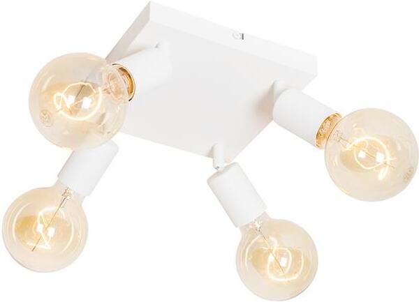 QAZQA Moderne spot wit vierkant 4-lichts Facil