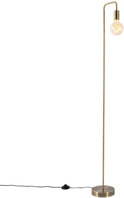 QAZQA Moderne vloerlamp brons rond 145cm Facil