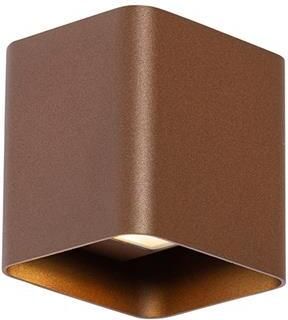 QAZQA Moderne wandlamp roestbruin incl. LED IP54 vierkant Evi