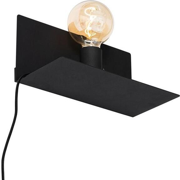 QAZQA Moderne wandlamp zwart magnetisch verstelbaar Muro