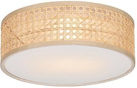 QAZQA Oosterse plafondlamp rotan 30 cm Tromma