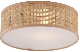 QAZQA Oosterse plafondlamp rotan 30cm Trammy