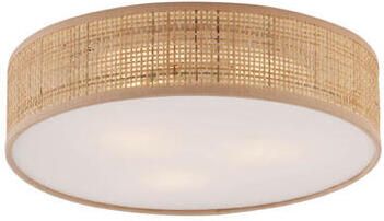 QAZQA Oosterse plafondlamp rotan 38cm Trammy