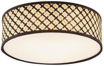 QAZQA Oosterse plafondlamp rotan met zwart 40cm Tremmo