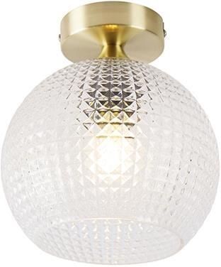 QAZQA Smart Art Deco plafondlamp messing incl. Wifi A60 Sphere