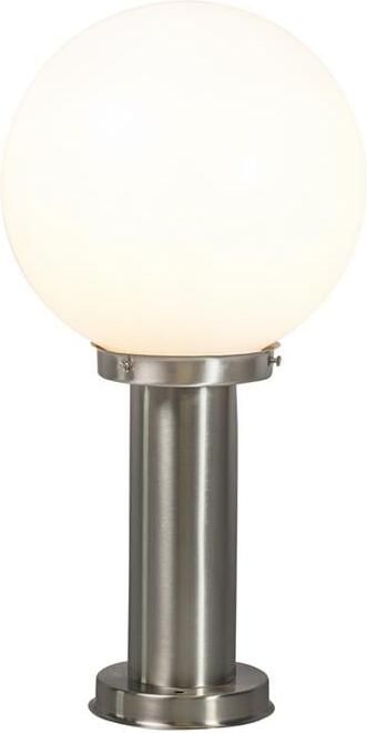 QAZQA Smart buitenlamp paal staal RVS 50 cm incl. Wifi A60 Sfera