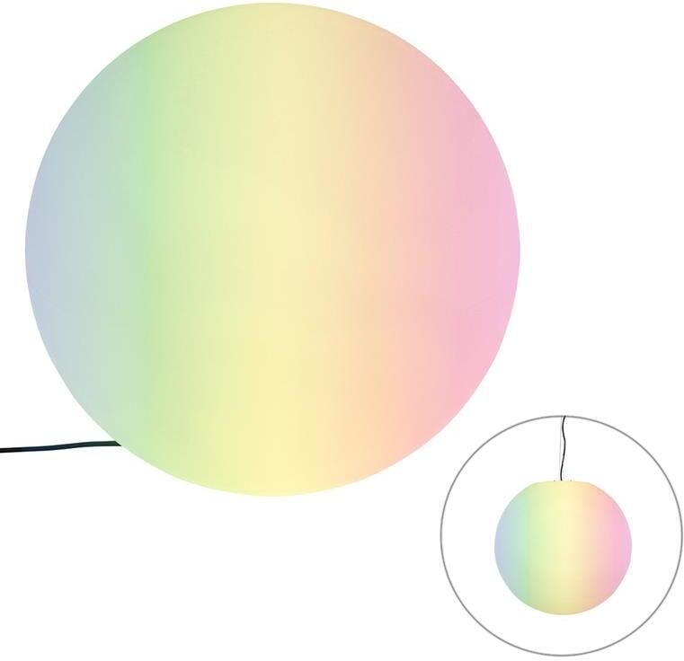 QAZQA Smart buitenlamp wit 56 cm incl. Wifi A60 IP65 Nura