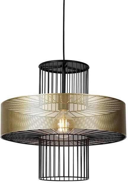 QAZQA Smart hanglamp goud met zwart 50 cm incl. Wifi G95 Tess