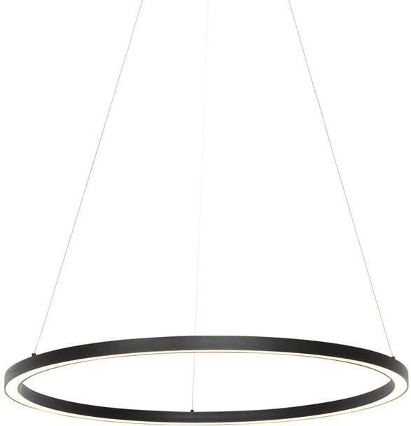 QAZQA Smart hanglamp zwart 80 cm incl. LED en RGBW Girello
