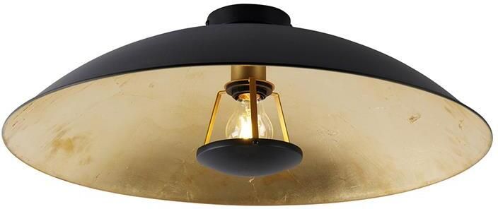 QAZQA Smart plafondlamp zwart met goud 60 cm incl. Wifi A60