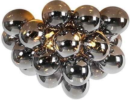 QAZQA Smart plafondlamp zwart met smoke glas incl. 6 Wifi G9 Uvas