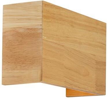 QAZQA Smart wandlamp eiken hout 24 cm incl. Wifi G9 Otan